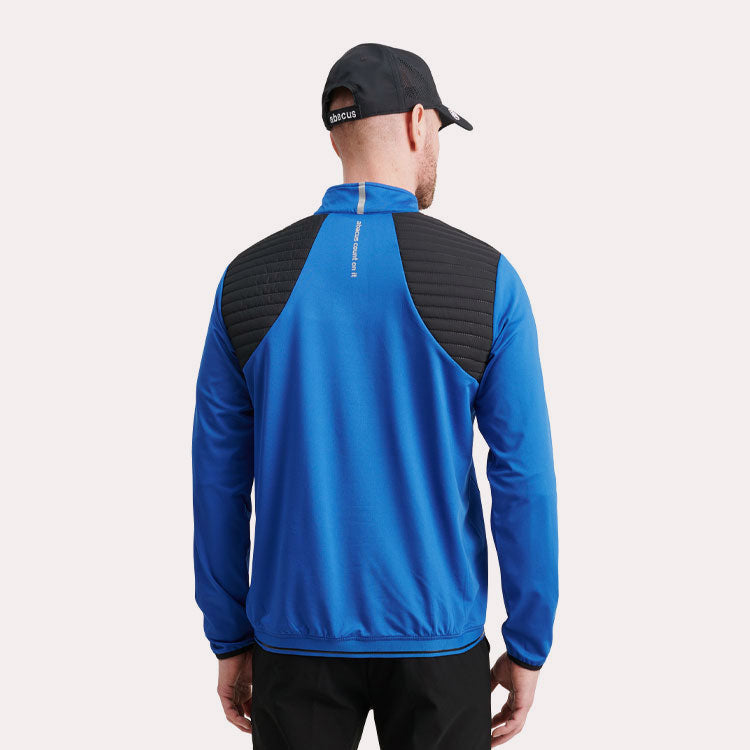 Abacus Gleneagles Thermo Golf Wind Jacket (Dark Cobalt/Black) Stretchy Midlayer With Thermal Fleece Inner