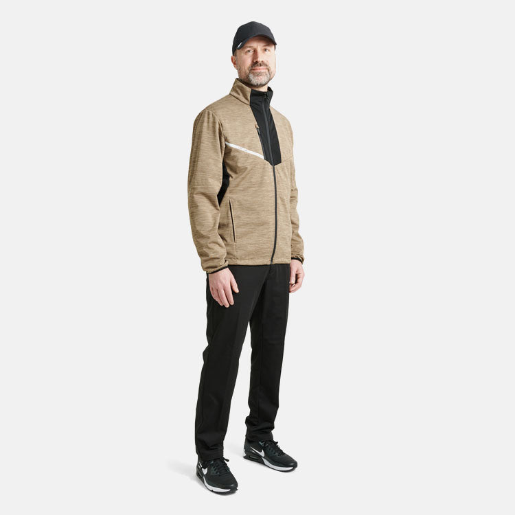  Abacus Ardfin SoftShell Golf Wind Jacket (Nougat) Maximum Warmth With Stretchable Fabric