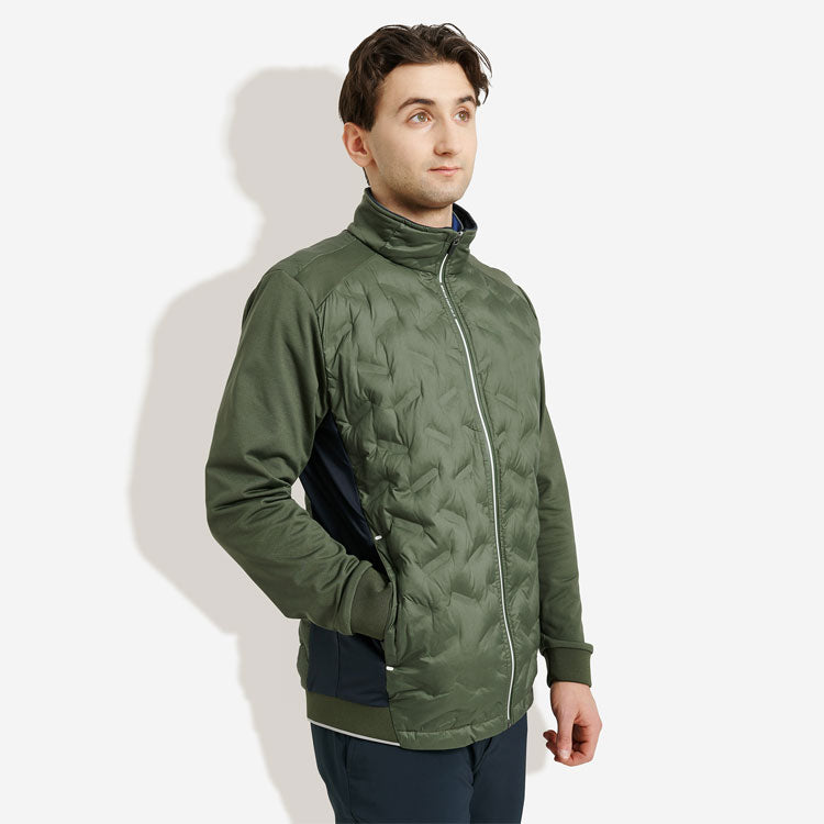  Abacus Portrush Hybrid Golf Wind Jacket (Forest) Maximum Warmth With Brushed Fleece