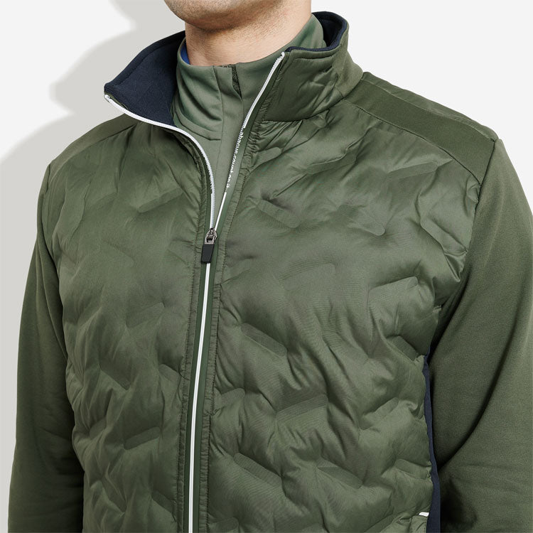  Abacus Portrush Hybrid Golf Wind Jacket (Forest) Maximum Warmth With Brushed Fleece