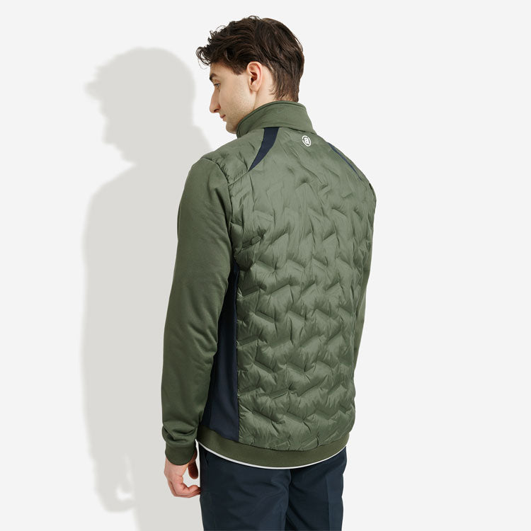  Abacus Portrush Hybrid Golf Wind Jacket (Forest) Maximum Warmth With Brushed Fleece