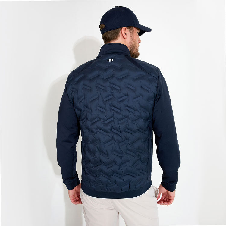  Abacus Portrush Hybrid Golf Wind Jacket (Navy) Maximum Warmth With Brushed Fleece
