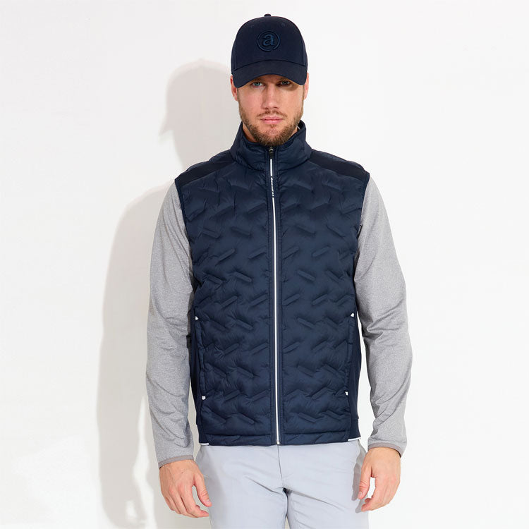 Abacus Portrush Hybrid Golf Wind Vest (Navy) Maximum Warmth With Brushed Fleece