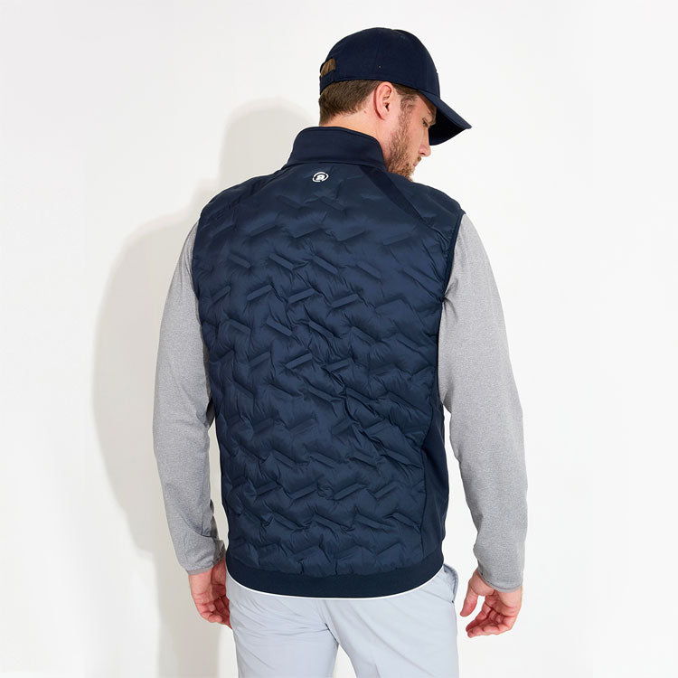  Abacus Portrush Hybrid Golf Wind Vest (Navy) Maximum Warmth With Brushed Fleece
