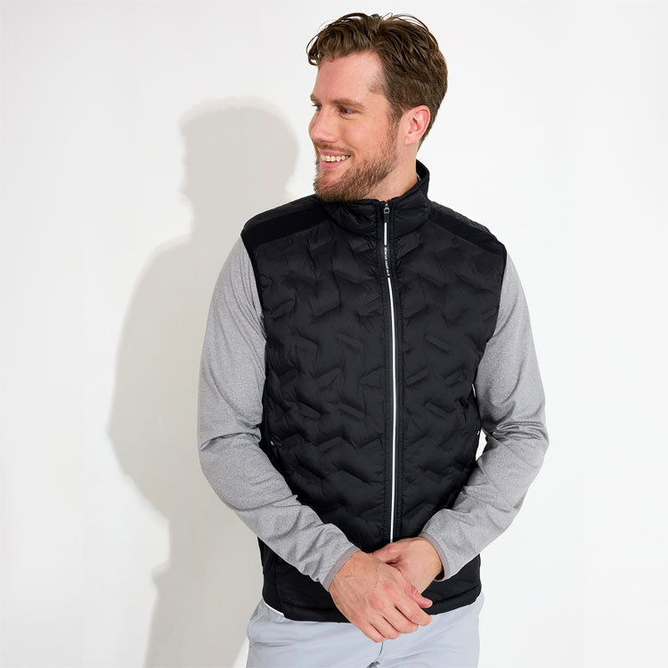  Abacus Portrush Hybrid Golf Wind Vest (Black) Maximum Warmth With Brushed Fleece