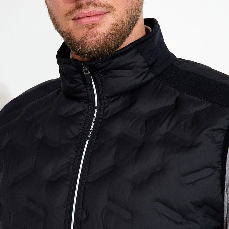  Abacus Portrush Hybrid Golf Wind Vest (Black) Maximum Warmth With Brushed Fleece