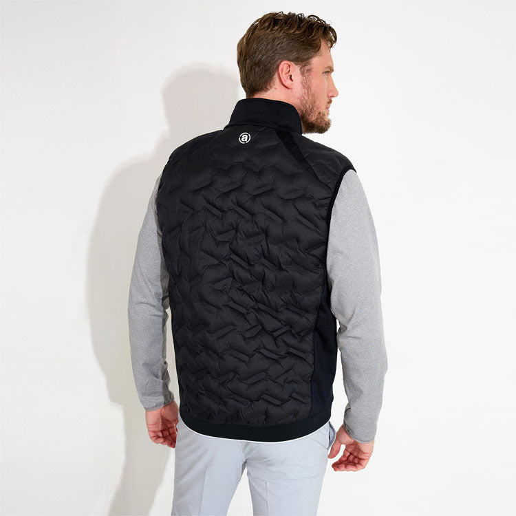  Abacus Portrush Hybrid Golf Wind Vest (Black) Maximum Warmth With Brushed Fleece