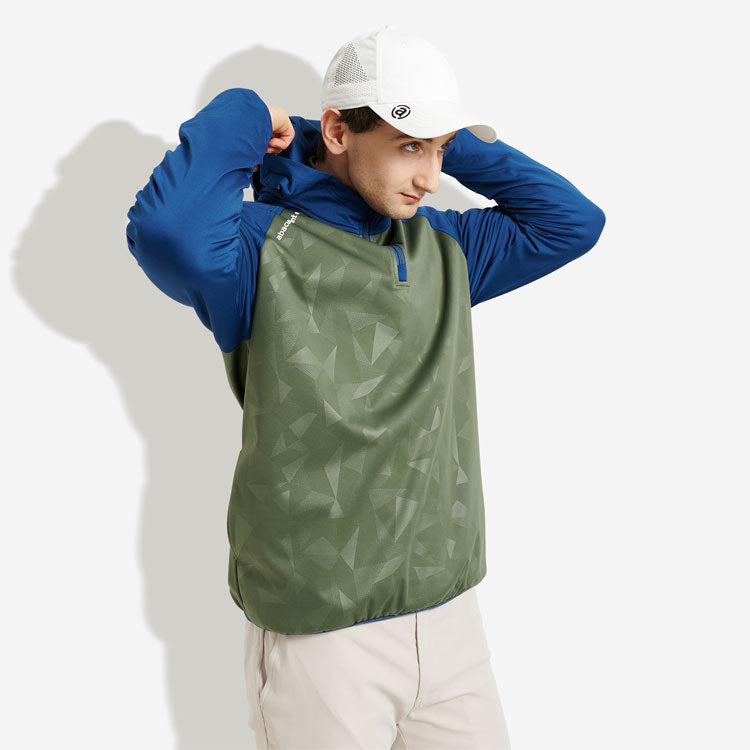  Abacus Kingsbarns Hybrid Hooded Golf Jacket (Forest) Wind Protection With Softshell Construction