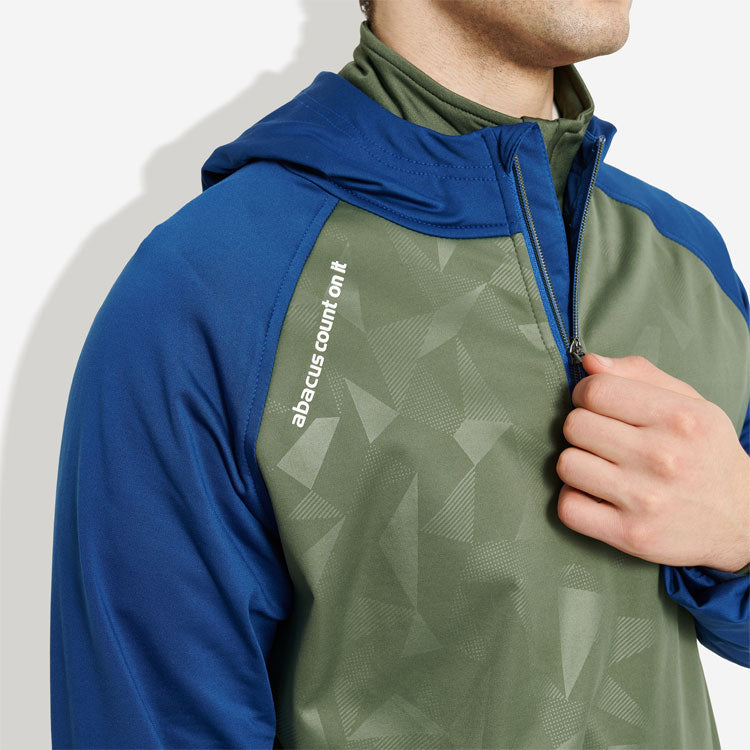  Abacus Kingsbarns Hybrid Hooded Golf Jacket (Forest) Wind Protection With Softshell Construction