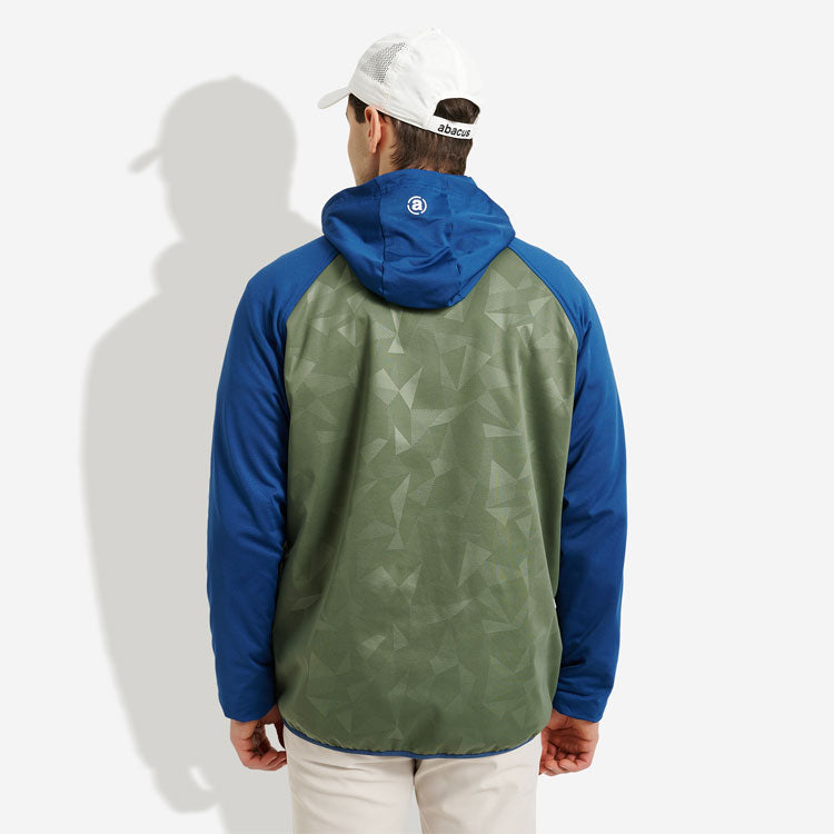  Abacus Kingsbarns Hybrid Hooded Golf Jacket (Forest) Wind Protection With Softshell Construction