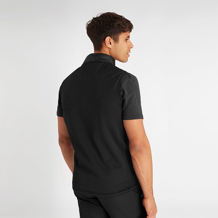  Calvin Klein Frontera Hybrid Golf Wind Vest (Black) Exceptional Warmth With Chill-Force Technology