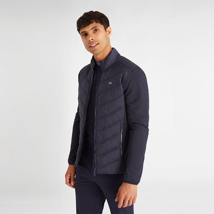  Calvin Klein Frontera Hybrid Golf Wind Jacket (Navy) Exceptional Warmth With Chill-Force Technology