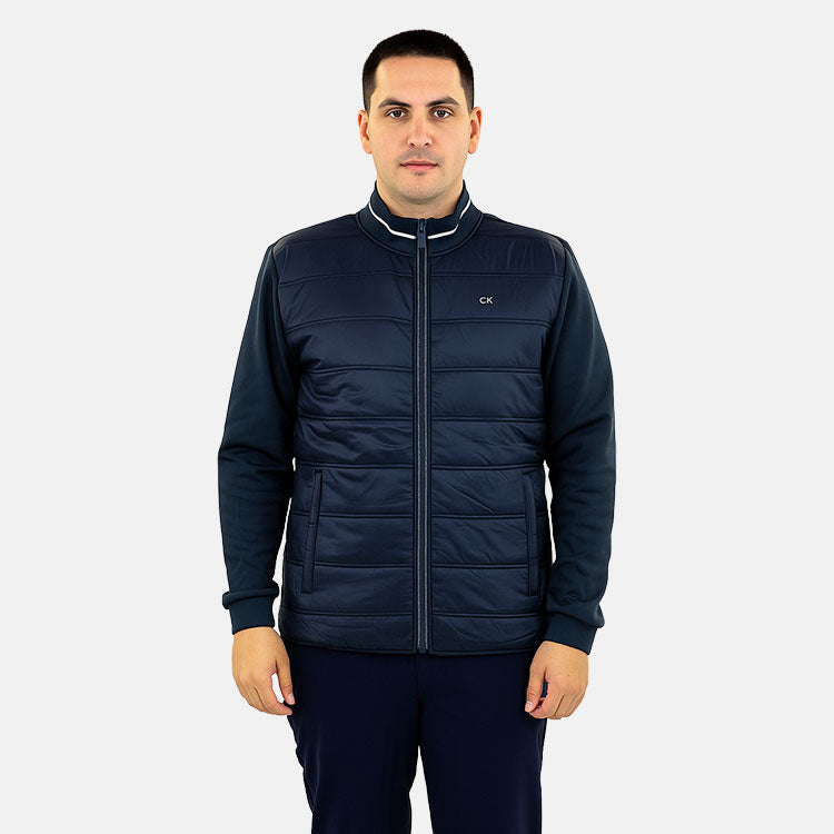  Calvin Klein Mountain Hybrid Full Zip Golf Wind Jacket (Iron Slate) Stylish Functional Design With Water Resistance