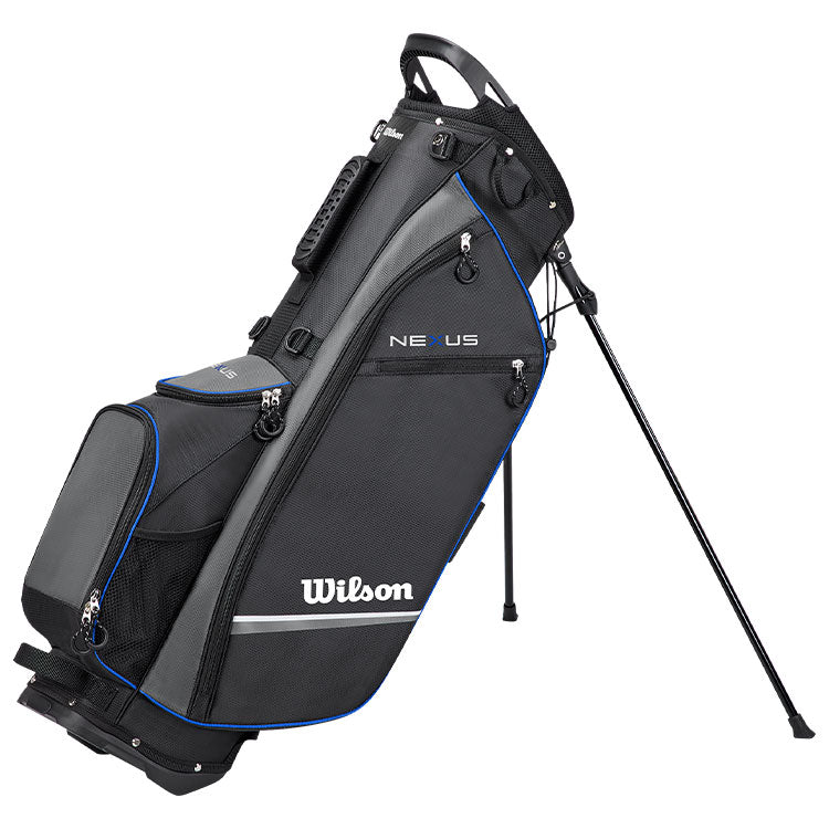  Wilson Nexus Golf Stand Bag (Black/Grey/Blue) Lightweight Performer With Great Features
