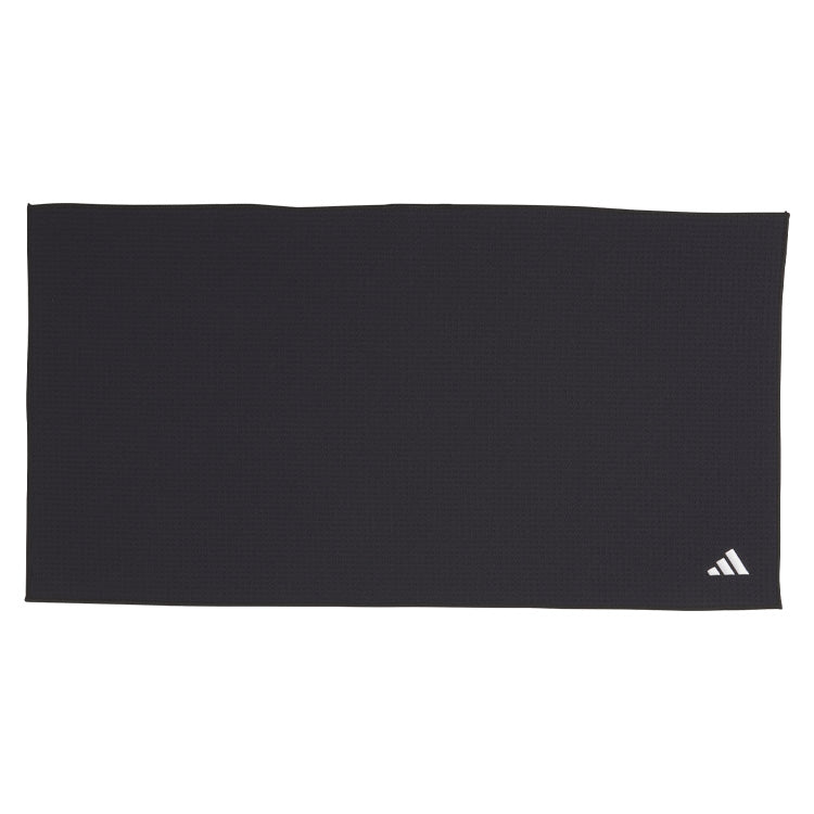  Adidas Players Microfibre Golf Towel (Black) Absorbent Microfiber With Waffle Texture
