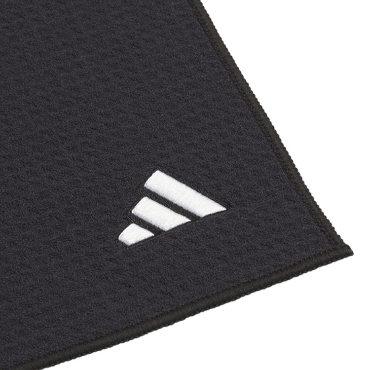  Adidas Players Microfibre Golf Towel (Black) Absorbent Microfiber With Waffle Texture
