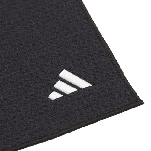  Adidas Players Microfibre Golf Towel (Black) Absorbent Microfiber With Waffle Texture