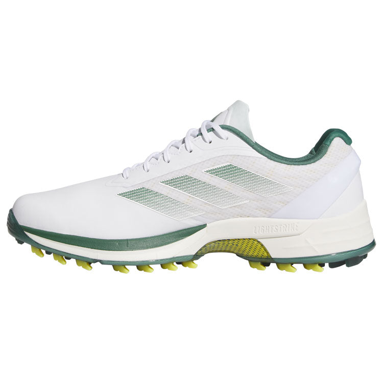  Adidas Adizero ZG Golf Shoes (White/Collegiate Green/Yellow) Ultralight With Lightstrike Pro Cushioning