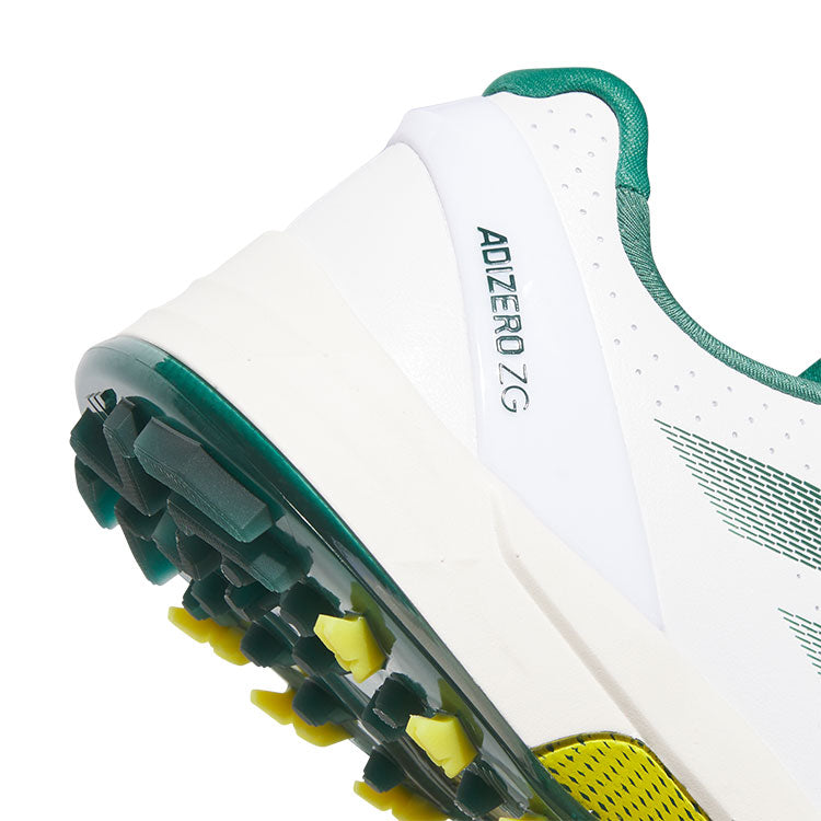  Adidas Adizero ZG Golf Shoes (White/Collegiate Green/Yellow) Ultralight With Lightstrike Pro Cushioning