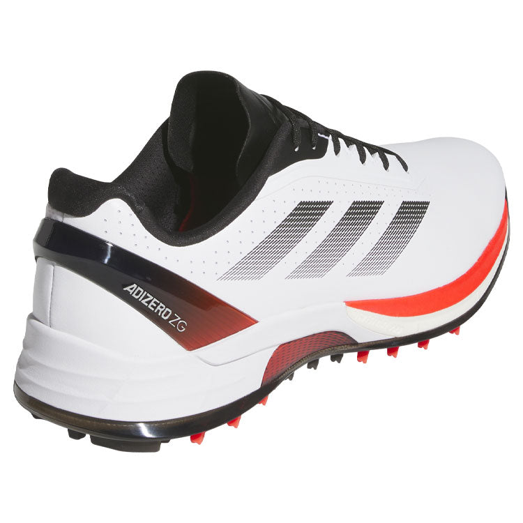  Adidas Adizero ZG Golf Shoes (White/Lucid Red/Core Black) Ultralight With Lightstrike Pro Cushioning