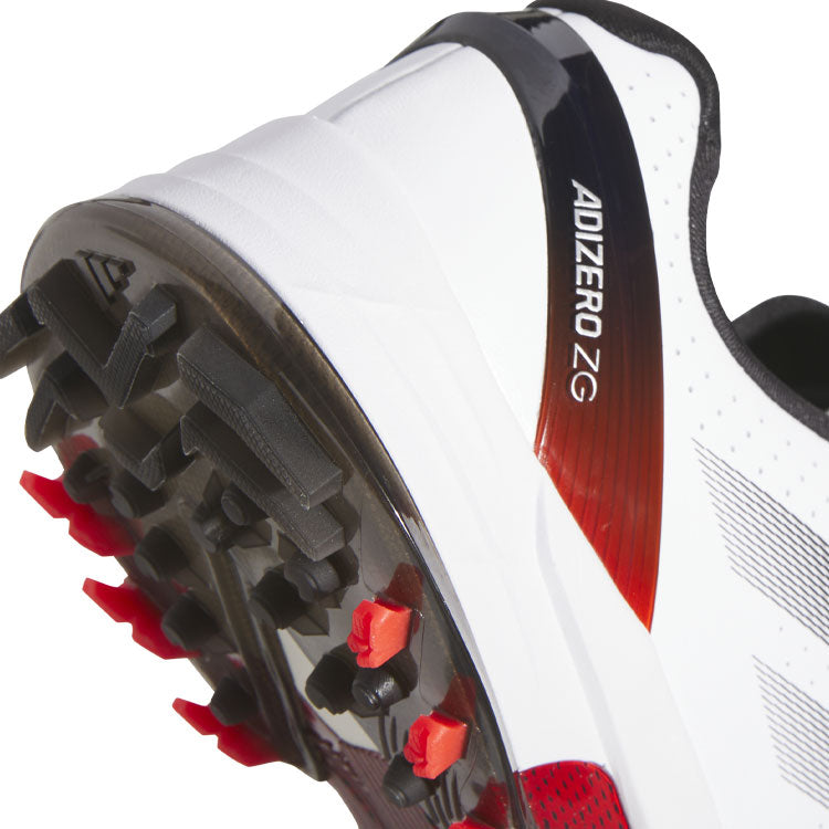  Adidas Adizero ZG Golf Shoes (White/Lucid Red/Core Black) Ultralight With Lightstrike Pro Cushioning