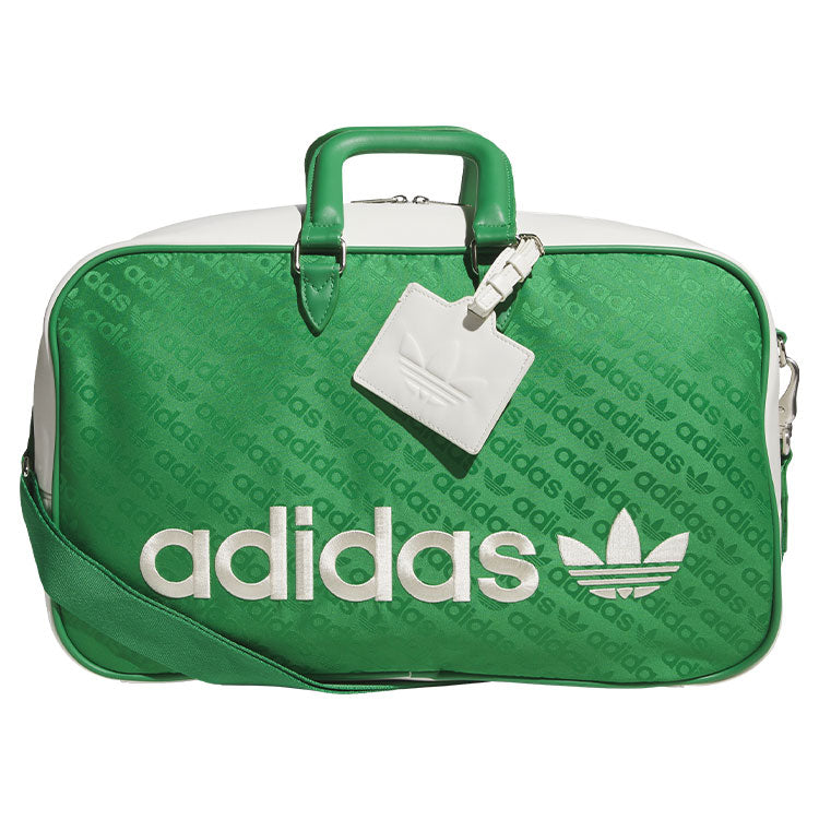  Adidas Golf Originals Boston Golf Duffle Bag (Green/Chalk White) Spacious Interior With Shoe Pocket