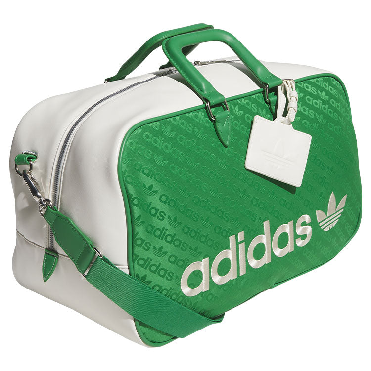  Adidas Golf Originals Boston Golf Duffle Bag (Green/Chalk White) Spacious Interior With Shoe Pocket