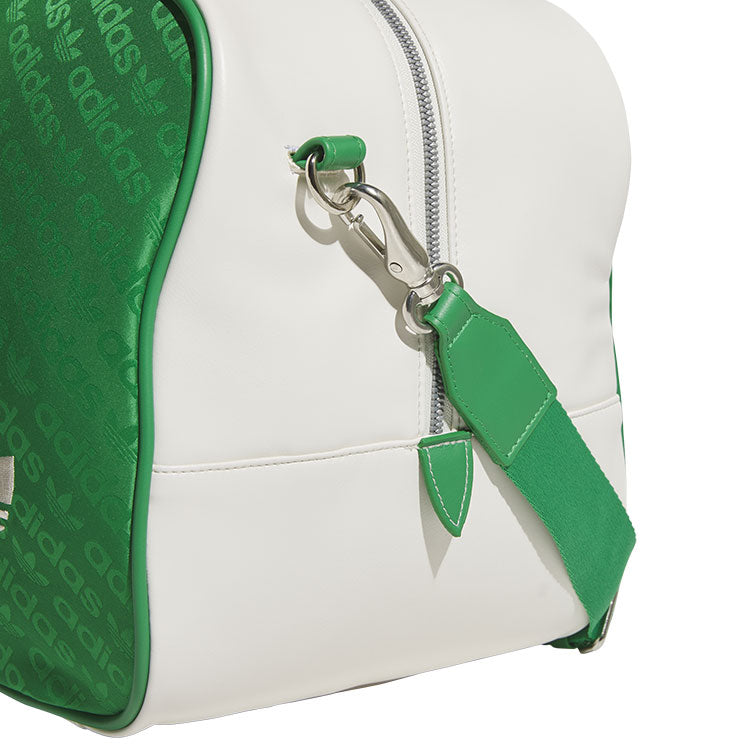  Adidas Golf Originals Boston Golf Duffle Bag (Green/Chalk White) Spacious Interior With Shoe Pocket