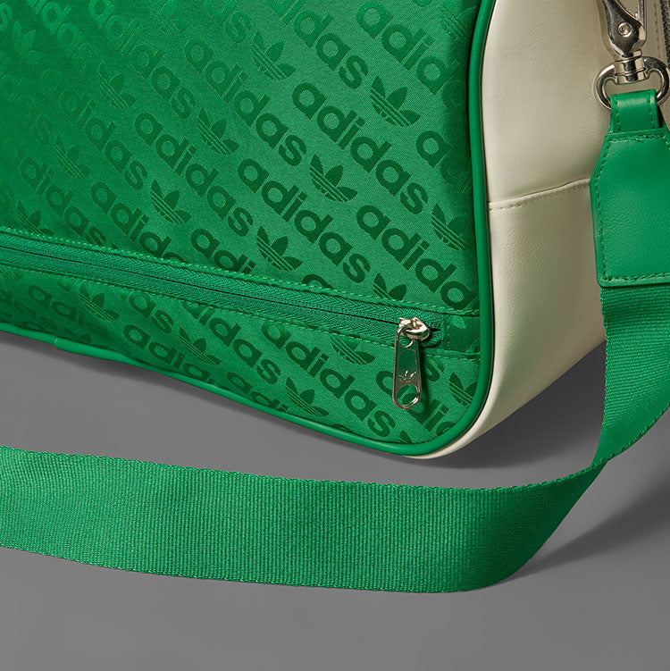  Adidas Golf Originals Boston Golf Duffle Bag (Green/Chalk White) Spacious Interior With Shoe Pocket