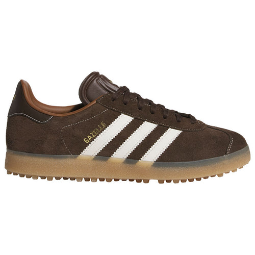  Adidas Golf Originals Gazelle Spikeless Golf Shoes (Preloved Brown/Dark Brown/Gum) Special Edition With Classic Adidas Style