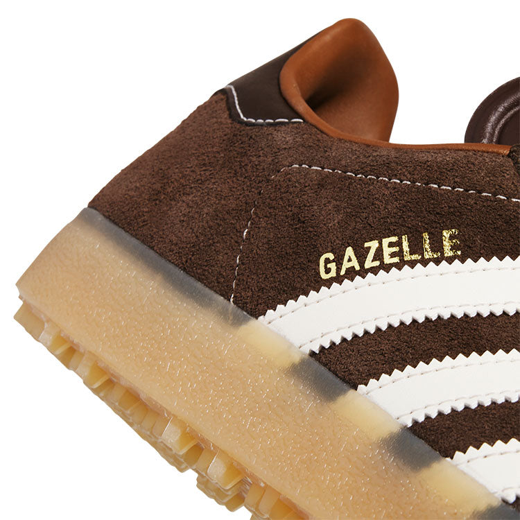  Adidas Golf Originals Gazelle Spikeless Golf Shoes (Preloved Brown/Dark Brown/Gum) Special Edition With Classic Adidas Style