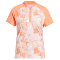  Adidas Ladies Floral Golf Polo Shirt (Coral Fusion) AEROREADY Fabric For Exceptional Comfort