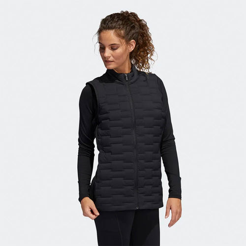  Adidas Ladies Frostguard Thermal Golf Wind Vest (Black) Zonal Down Insulation For Lightweight Warmth