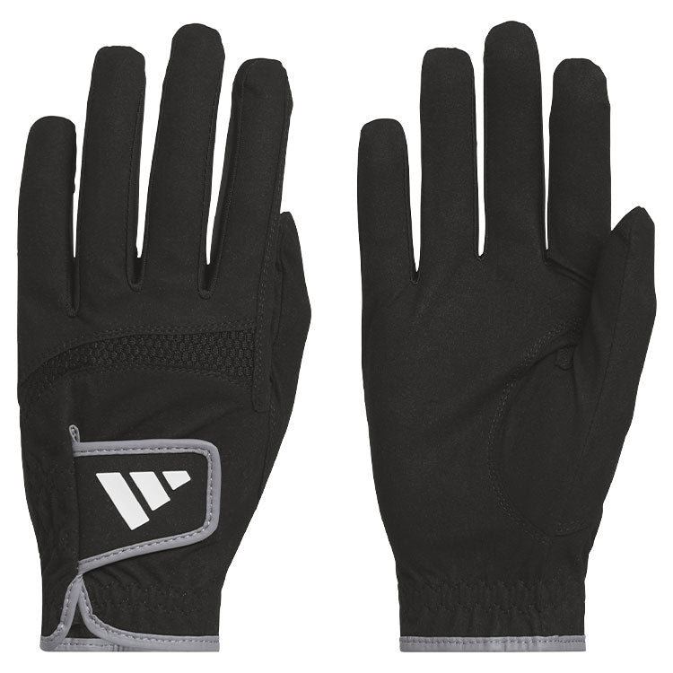  Adidas Rain Golf Glove (Pair Pack) (Black) Secure Fit Design For Wet Conditions