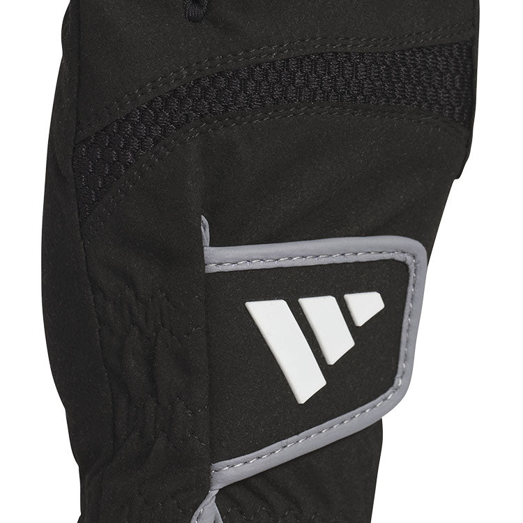  Adidas Rain Golf Glove (Pair Pack) (Black) Secure Fit Design For Wet Conditions