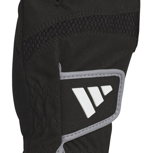  Adidas Rain Golf Glove (Pair Pack) (Black) Secure Fit Design For Wet Conditions
