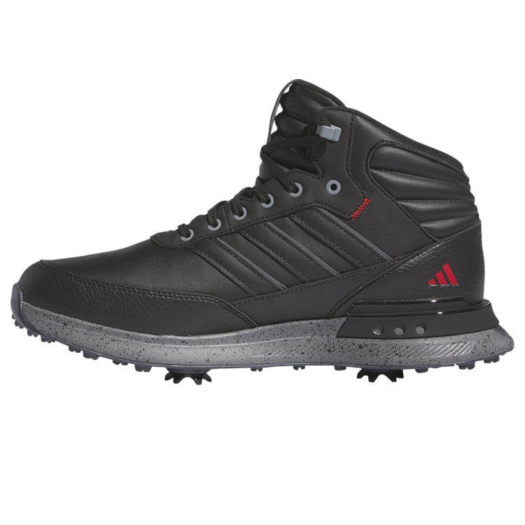  Adidas S2G RAIN.RDY Golf Boots (Black/Iron Metallic/Better Scarlet) Lightstrike Cushioning With Maximum Protection
