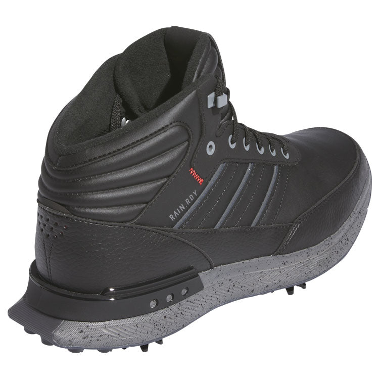  Adidas S2G RAIN.RDY Golf Boots (Black/Iron Metallic/Better Scarlet) Lightstrike Cushioning With Maximum Protection