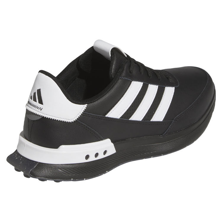  Adidas S2G SL Leather Golf Shoes (Core Black/White/Iron) Everyday Comfort With Spikeless Versatility