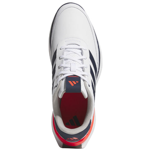  Adidas S2G SL Leather Golf Shoes (Off White/Collegiate Navy/Lucid Red) Everyday Comfort With Spikeless Versatility