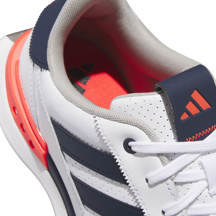  Adidas S2G SL Leather Golf Shoes (Off White/Collegiate Navy/Lucid Red) Everyday Comfort With Spikeless Versatility