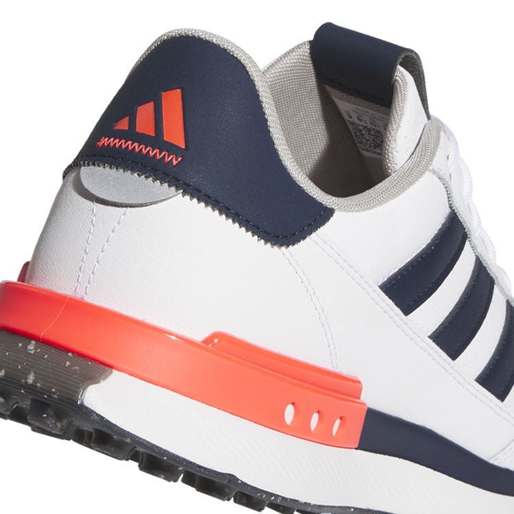  Adidas S2G SL Leather Golf Shoes (Off White/Collegiate Navy/Lucid Red) Everyday Comfort With Spikeless Versatility