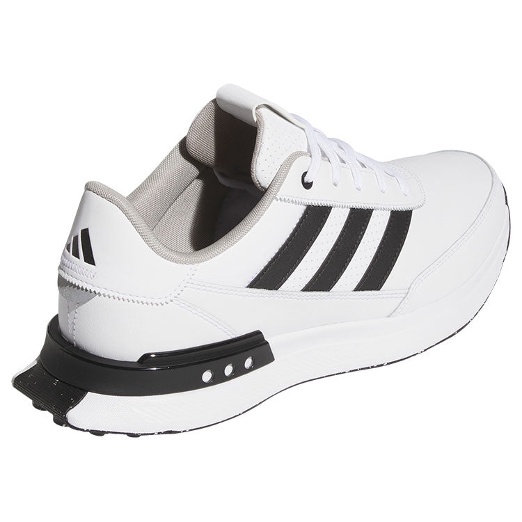  Adidas S2G SL Leather Golf Shoes (White/Black-Grey) Everyday Comfort With Spikeless Versatility