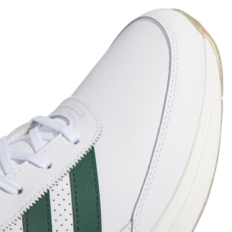  Adidas S2G SL Leather Golf Shoes (White/Collegiate Green/Gum 4) Everyday Comfort With Spikeless Versatility