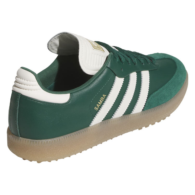 Adidas Golf Originals Samba Lux Spikeless Golf Shoes (Collegiate Green/Off White/Gum) Special Edition With Primegreen Sustainability