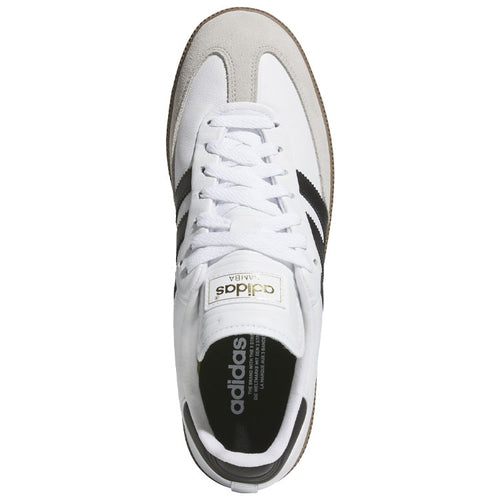  Adidas Golf Originals Samba Lux Spikeless Golf Shoes (White/Black/Gum 5) Special Edition With Primegreen Sustainability