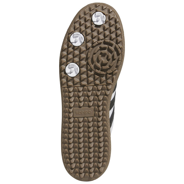  Adidas Golf Originals Samba Lux Spikeless Golf Shoes (White/Black/Gum 5) Special Edition With Primegreen Sustainability