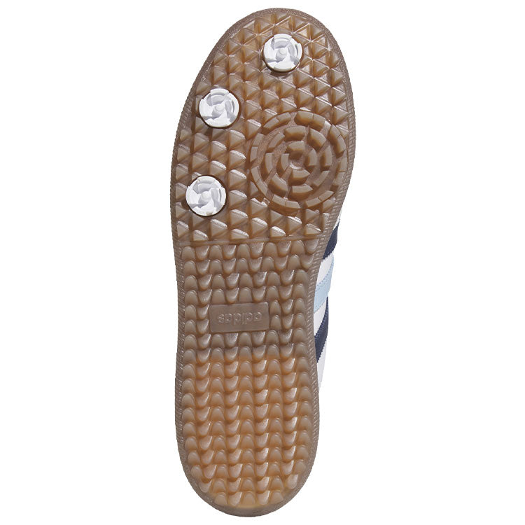  Adidas Golf Originals Samba Lux Spikeless Golf Shoes (White/Night Indigo/Clear Sky) Special Edition With Primegreen Sustainability