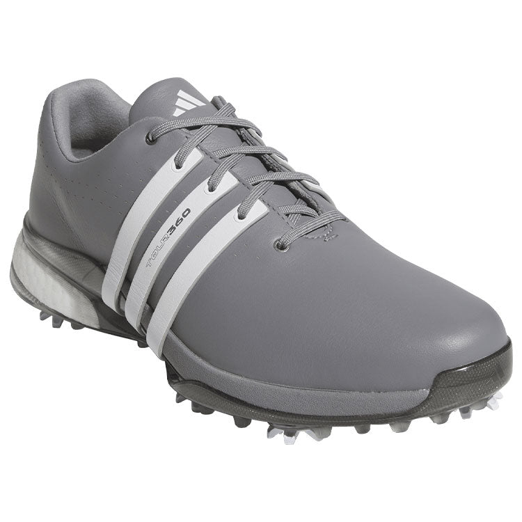  Adidas Tour 360 Golf Shoes (Grey Three/White/Iron) Premium Tour Level Support With 360Wrap