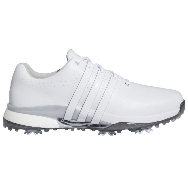  Adidas Tour 360 Golf Shoes (White/White/Silver) Premium Tour Level Support With 360Wrap